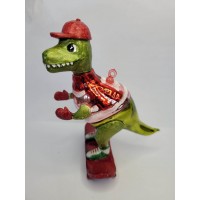 Dinosaur on a Skateboard Christmas Tree Decoration 