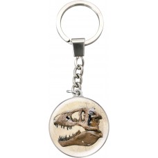 T-rex Skull Keyring
