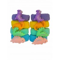 Dinosaur Hair Ties - 4 Pairs