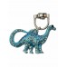 Dinosaur Glitter Keyring