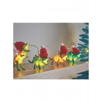 Christmas Hats Dinosaur String Lights