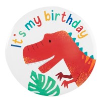 Dinosaur Birthday Badge