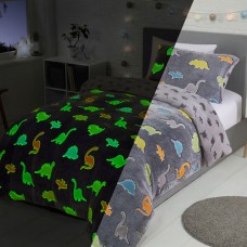 Dinosaur Glow in the Dark Duvet Cover - Double Size