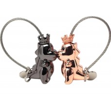 Kissing Dinosaurs Couples Keyring