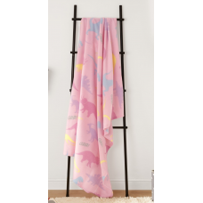 Pink Dinosaur Fleece Blanket