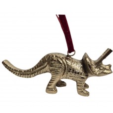 Triceratops Gold Tone Tree Ornament Triceratops Gold Tone Tree Ornament