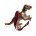 T-rex Gold Tone Tree Ornament