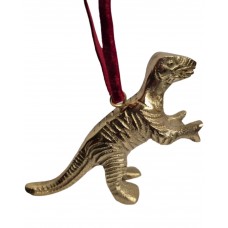 T-rex Gold Tone Tree Ornament T-rex Gold Tone Tree Ornament