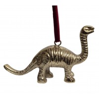 Brachiosaurus Gold Tone Tree Ornament
