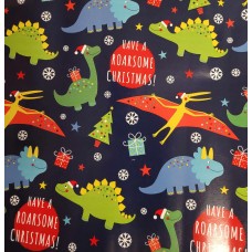 Roarsome Christmas Gift Wrap Roll 20m