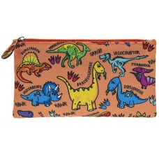 Dinosaur Orange Fabric Pencil Case