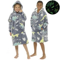 Glow in the Dark Dinosaur Hooded Blanket