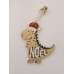 Wooden Dinosaur Christmas Decoration