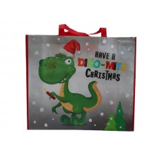 Dino Christmas Reuseable Tote Bag