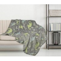 Glow in the Dark Dinosaur Fleece Blanket