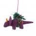 Triceratops Felt Christmas Tree Decoration