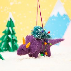 Triceratops Felt Christmas Tree Decoration