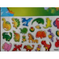 Reuseable 3D Dinosaur Stickers