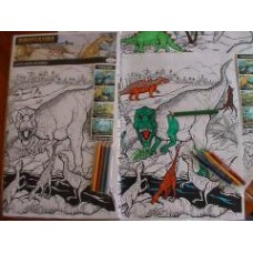 Dinosaur Poster Colouring Set