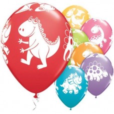 Dinosaurs-all-Round Balloons - 6 pack