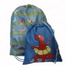 Blue Dinosaur Kit/Swimbag and Mini Bag
