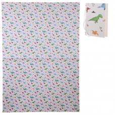 Dinosaur Origami Gift Wrap DOUBLE Sheet