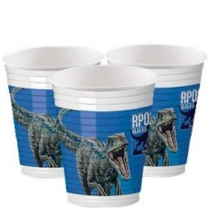 Jurassic World Blue Plastic Cups 200ml