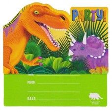 Dinosaur Party Invitations - Pack of 8