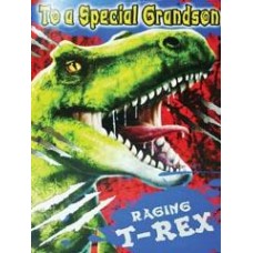 T-rex Birthday Card - SPECIAL GRANDSON