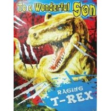 T-rex Birthday Card - WONDERFUL SON