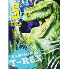 T-rex Birthday Card - 5 TODAY