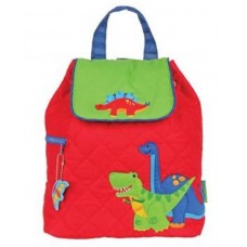 Red Quilted Dinosaur Backpack