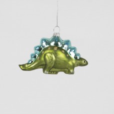 Stegosaurus Glass Christmas Tree Decoration