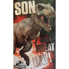 T-rex Dinosaur SON Birthday Card