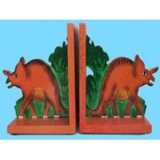 Triceratops Wooden Book Ends