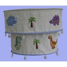 Dinosaur Two Tiered Fabric Lampshade