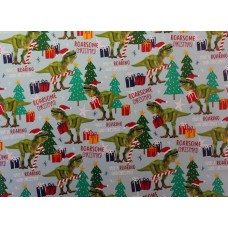 T-rex Xmas Gift Wrap Roll 8m