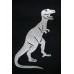 Silver T-rex Canvas Shopper