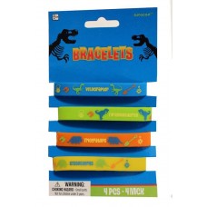 Dinosaur Stretch Bracelets - 4 Pack