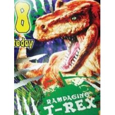 T-rex Birthday Card - 8 TODAY