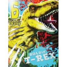 T-rex Birthday Card - 6 TODAY