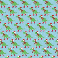 T-rex Xmas Gift Wrap Sheet