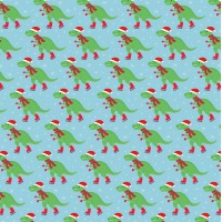 T-rex Xmas Gift Wrap Sheet