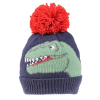 T-Rex Dinosaur Knitted Bobble Hat