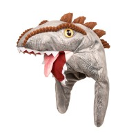 T-Rex Dinosaur Head Hat Silver